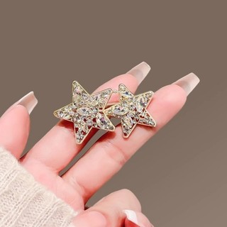 MAUROPOLI [Sẵn Sàng] Kẹp Tóc Kim Loại Ngôi Sao Năm Cánh Kim Loại Nữ Phong Cách Mới Bên Nổ Kẹp Sao Kẹp Tóc Gãy Tóc Mỏ Vịt Kẹp