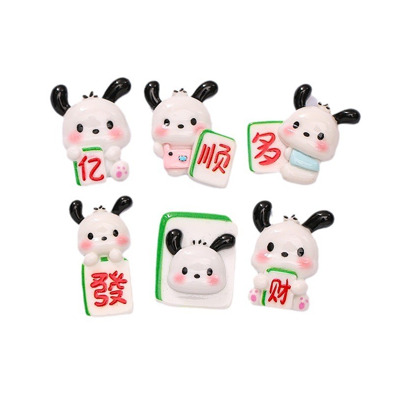 Hoạt Hình Hoạt Hình Dễ Thương Con Chó Con May Mắn Mahjong Lỗ Khóa Giày Busch Khóa Giày Khóa Giày Giày Lỗ Hoa Giày Khóa Giày Zhibixing crocs Khóa Giày Vui Vẻ DIY Phụ Kiện Có Thể Tháo Rời Khóa Giày ins Giày Hoa