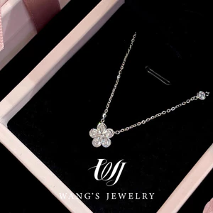 Vòng cổ hoa WJ 2025 vụ nổ mới nhẹ sang trọng niche vòng cổ tại công chúa lớn bé gái dây chuyền xương đòn phụ kiện gió lạnh