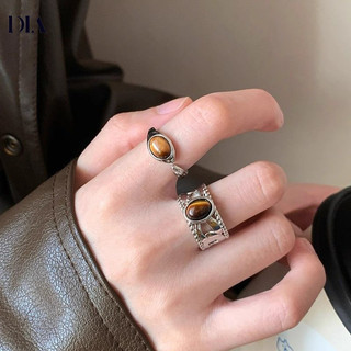 Nhẫn có thể điều chỉnh mở mắt hổ Maillard Nhẫn ngón trỏ thiết kế thích hợp cho nữ nhẫn hình bầu dục nặng cổ điển