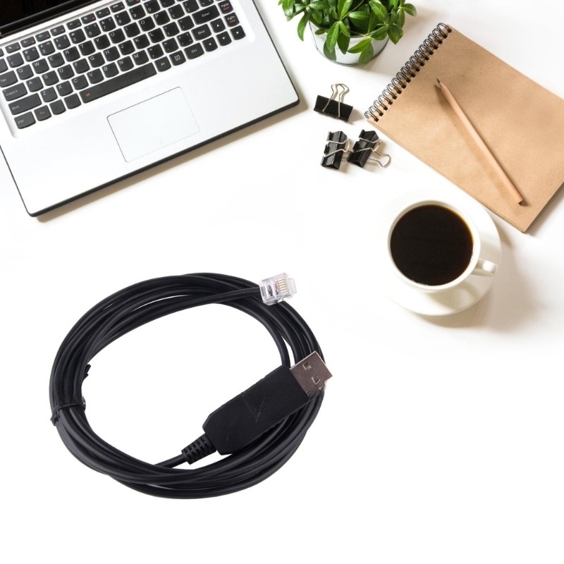 Ior USB sang RJ12 RS232 Dây chuyển đổi Cáp dữ liệu nối tiếp ảo Khả năng tương thích và chức năng sử dụng trong thời gian dài
