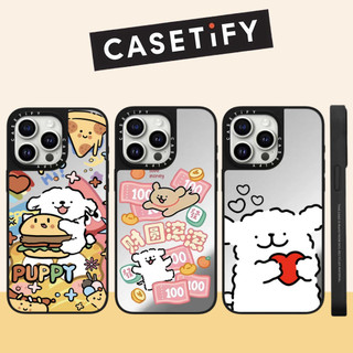 Dòng Dễ Thương Chó Lưới Kính Cứng Ốp Lưng Điện Thoại iPhone 17 Pro Max 16 Plus 15 14 13 12 11 Ốp Lưng Bọc Hoàn Toàn Chống Sốc Phía Sau Vỏ Acrylic