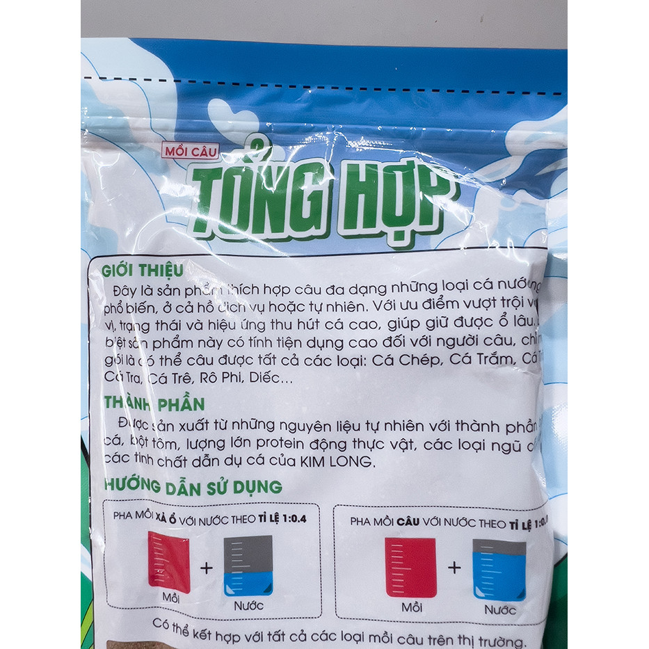 Mồi Cám Câu Cá Kim Long Tổng Hợp Câu Mọi Loại Cá (Gói 250gram)