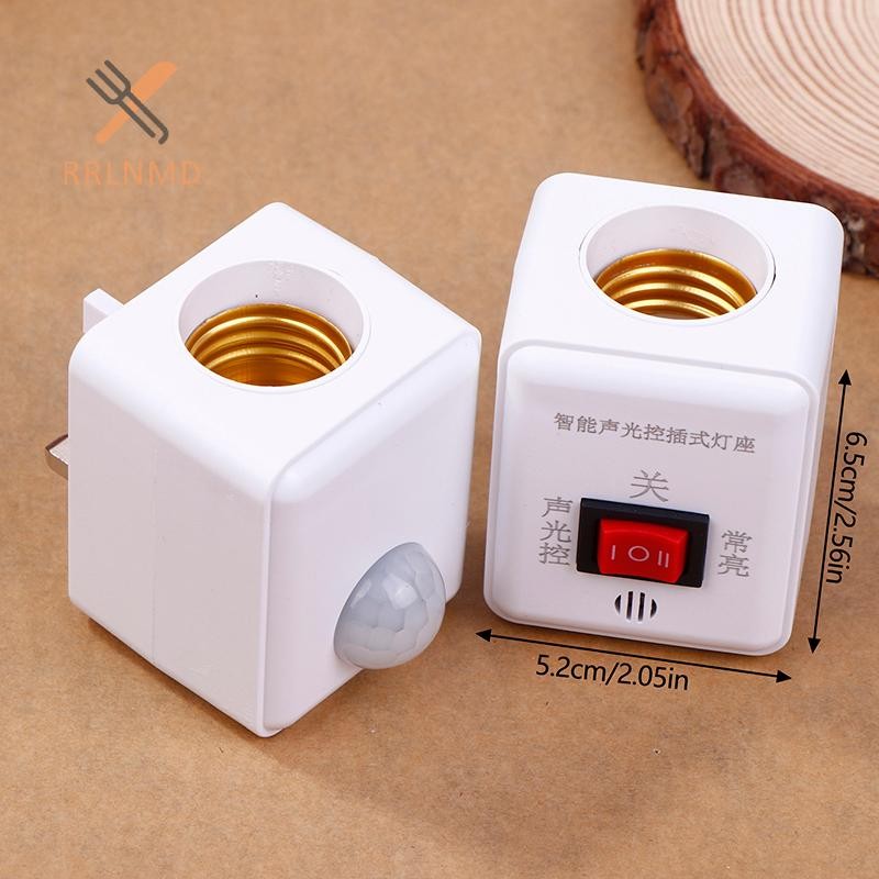 Rrlnmd Cắm Tường Hồng Ngoại Cảm Biến Cơ Thể Con Người Giá Đỡ Đèn E27 Cổng Vít Đèn LED Ổ Cắm Giá Đỡ Bộ Chuyển Đổi Cho Bóng Đèn Đèn MỚI