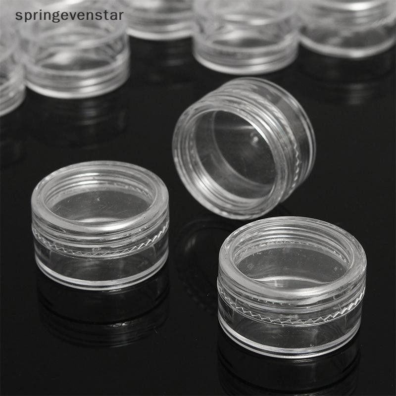 Springevenstar 50pc Lọ kem trong suốt Chai mỹ phẩm Hộp đựng nồi trong suốt cho móng tay Springevenstar