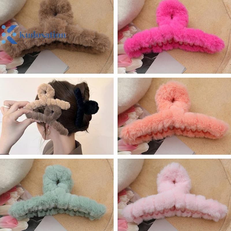 Kudosation Thu Đông Móng Vuốt Tóc Kẹp Thời Trang Vintage Chắc Chắn Tóc Hàn Quốc Phụ Kiện Dành Cho Nữ Bé Gái