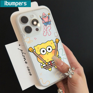 ibumpers Ốp Lưng IPhone Dễ Thương Spongebob Patrick Họa Tiết Cặp Đôi Ốp Điện Thoại Trong Suốt Nhám Mờ TPU Mỏng Chống Sốc Chống Bẩn Cho IPhone 16 15 14 12 13 11 Pro Max IP 7 8 Plus X XS XR