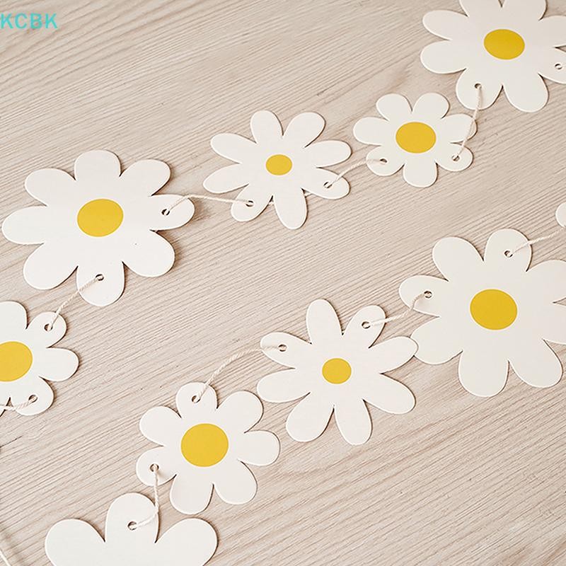 [Kc] Giấy Hoa Cúc Biểu Ngữ Mũ Bánh Toppers Sinh Nhật Bé Gái Hoa Cúc Trang Trí Tiệc Chủ Đề Bung Vòng Hoa Tiếp Liệu [BK]
