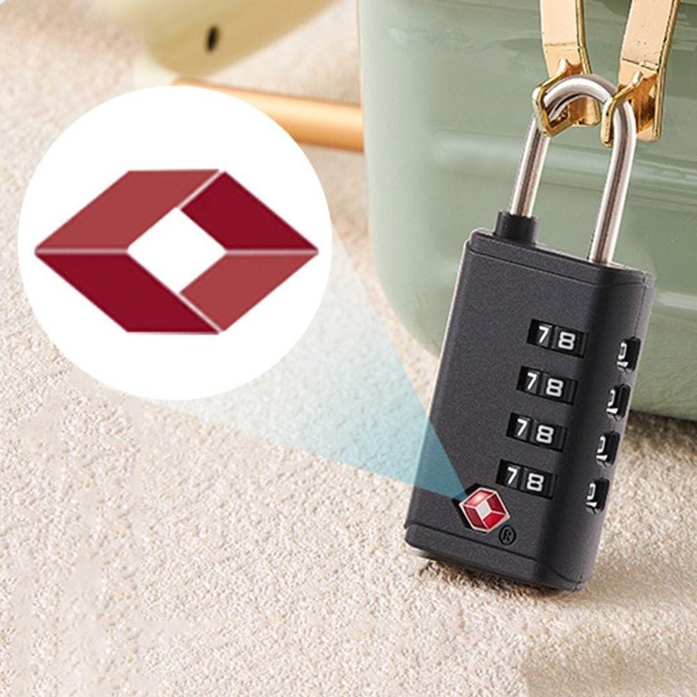 CATMALLER88 Khóa kết hợp 4 chữ số, Công cụ bảo mật Khóa mật khẩu hải quan chống trộm, Ổ khóa tủ TSA sáng tạo dành cho du lịch