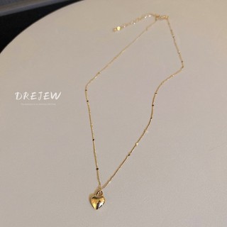 Drejew Vòng cổ tình yêu đơn giản Hàn Quốc chuỗi xương đòn ngắn nhỏ ngọt ngào