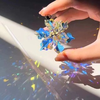 Sáng Tạo Streamer Bông Tuyết Pha Lê Mặt Dây Chuyền Để Bàn Đồ Trang Trí Cặp Đôi ins Phong Cách Hộp Quà Tặng Ba Chiều Quà Tặng fdsfd