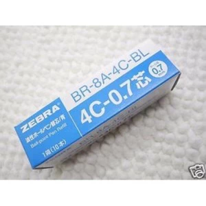 Ruột bút Zebra 4C - 0.7mm mực xanh.