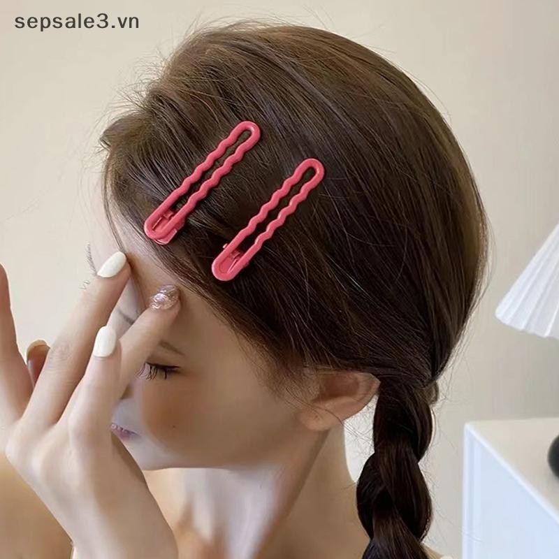 # VN # 2 Cái / bộ Màu Kẹo Kim Loại Rỗng Tóc Gãy Bên Mỏ Vịt Nổ Y2k Phụ Kiện Tóc.