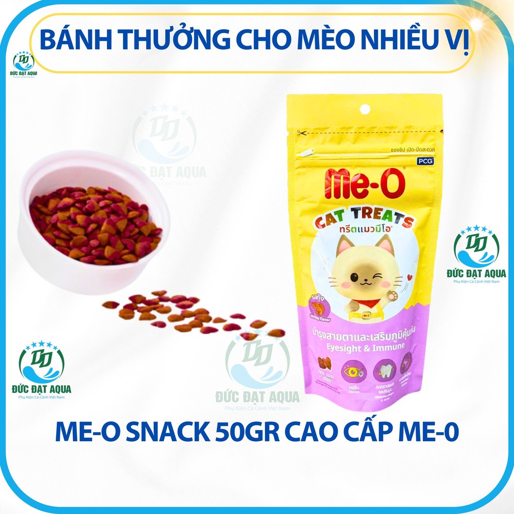 Bánh Thưởng Cho Mèo Nhiều Vị - Me-O Snack 50gr Hương vị thơm ngon & giòn tan.- Cải thiện thị giác 6