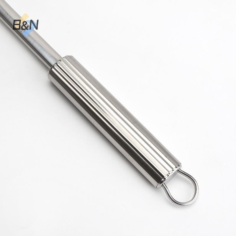 B & N Thìa chiên cá bằng thép không gỉ lớn Chảo trứng Muỗng chống dính Tay cầm dài Bít tết có rãnh Xẻng phẳng Dụng cụ nấu ăn nhà bếp.