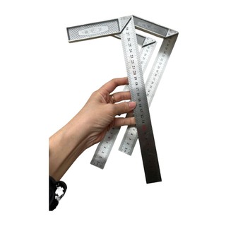 Combo 3 thước đo góc vuông 30cm cán nhôm cao cấp, thước ke góc vuông