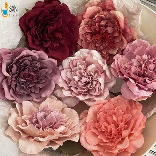 Handmade Retro Hoa Mẫu Đơn Bên Kẹp Tóc Tính Khí Ổn Định Kẹp Vải Hoa Mũ Đội Đầu Cho Dày Xoăn Tạo Kiểu Tóc Trang Trí