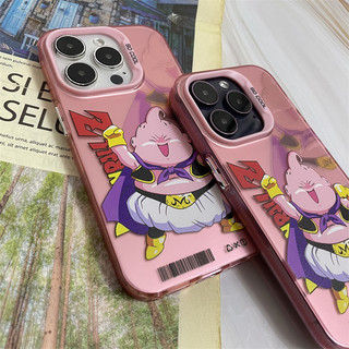 Anime Dragon Ball Majin Buu Pink Matte Phim Hoạt Hình Vui Nhộn Vỏ Điện Thoại Cho iPhone 17 16 15 14 13 Pro Max