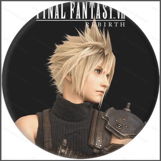 GC9 Final Fantasy VII Remake tinplate huy hiệu gương móc khóa Cloud Strife Tifa Lockhart Aerith Gainsborough CG9