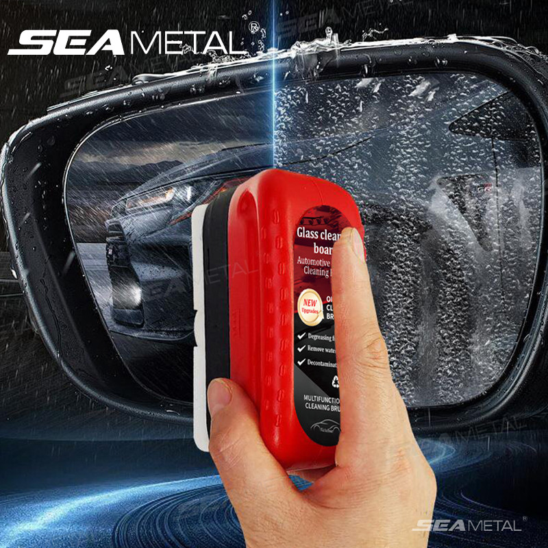 SEAMETAL Bàn chải làm sạch màng dầu thủy tinh ô tô Loại bỏ vết bẩn Đa chức năng Cửa sổ ô tô Bọt biển Bàn chải làm sạch màng dầu Lau