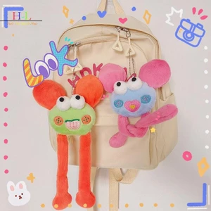 Búp bê kéo ra quái vật sáng tạo vui nhộn Hoạt hình dễ thương Búp bê sang trọng Móc khóa ba lô Mặt dây chuyền Túi trang trí cho cặp đôi Quà tặng LMWU