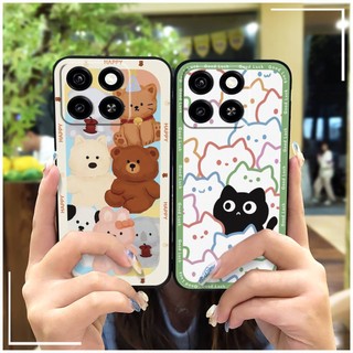 Ốp TPU chống sốc cho ZTE Blade A35/A55, vỏ bảo vệ bền, thiết kế Graffiti, chống bụi, thời trang
