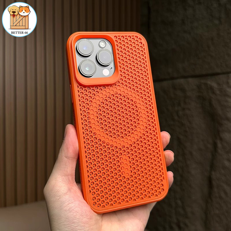 Thời Trang Mùa Hè Phổ Biến Tản Nhiệt Silicon Từ Tính Ốp Lưng Điện Thoại Thích Hợp Cho IPhone 11 12 13 14 15 16 Pro Max 14 15 16 Plus Chống Sốc