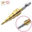 Bộ mũi khoan hình nón bước bằng thép HSS cỡ lớn Máy cắt lỗ 4-12 / 20 / 32mm VN