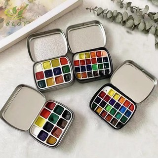 [MAO] Hộp thiếc màu nước rỗng di động 12 / 24 Lưới màu nước Bảng sơn du lịch Paing Khay sơn Đồ dùng nghệ thuật VN