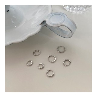 Bông Tai S925 Bạc Vòng 6-12mm Bông Tai Nữ Ngủ Không Loại Bỏ Hàn Quốc Đơn Giản Vòng Trơn Thanh Lịch Nhỏ Vòng Tai Kẹp Tai