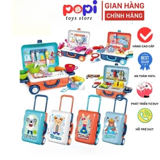 Bộ Đồ Chơi Vali Kéo Nghề Nghiệp – Bác Sỹ, Kỹ Sư, Nấu Ăn, Trang Điểm Cho Bé Khám Phá Tài Năng