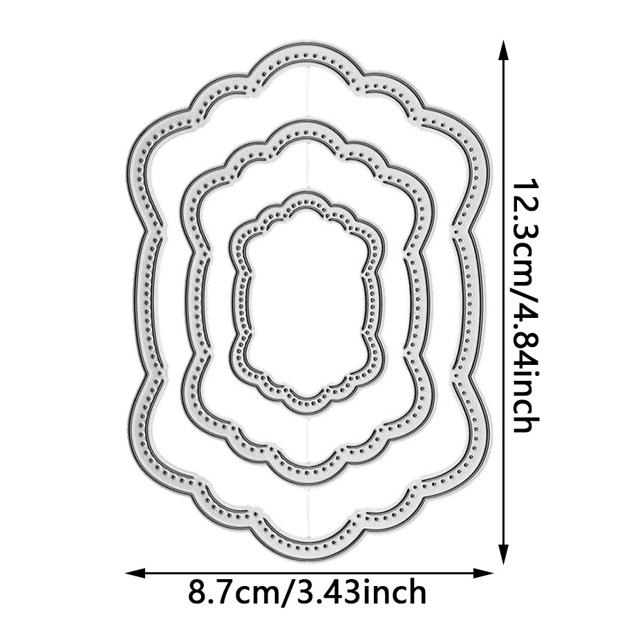 Nhãn Khung Sổ Lưu Niệm Cắt Khuôn DIY Kim Loại Carbon Cắt Thép Chết Dập Nổi Khắc Mẫu Sổ Lưu Niệm Giấy Nghệ Thuật Trang Trí