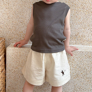 Áo vest mỏng mùa hè cho trẻ em, áo thun không tay màu trơn bằng lụa lạnh cho bé trai và bé gái, áo cơ bản cho trẻ em