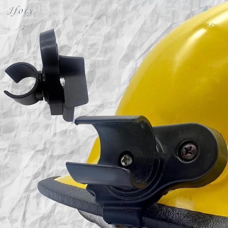 Jfory Mũ bảo hiểm Đèn pin gắn màu đen Lắp đặt dễ dàng Giá đỡ đèn pin