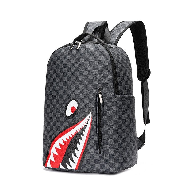 Ba lô cá mập mới bape, ba lô sinh viên graffiti độc đáo, ba lô thời trang unisex YODR