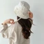 Mũ chống nắng SNUGHOUSE, Mũ ngư dân màu trơn buộc dây, Dây buộc gió mỏng Mũ xô mùa hè