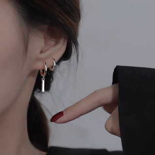 ✨Bông Tai Bạc Bông Tai 2022 Niche Thiết Kế Cấp Lạnh Phong Cách Bông Tai Trơn Bông Tai 25.5.19