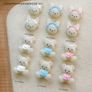 [savemoneyeveryday] 10 Chiếc Kem 3D Gấu Màu Be Có Kẹp Tóc Váy Bụng Nhựa Móng Tay Nghệ Thuật Kim Cương Giả Trang Trí Đồ Trang Trí Làm Móng Tay [vn]