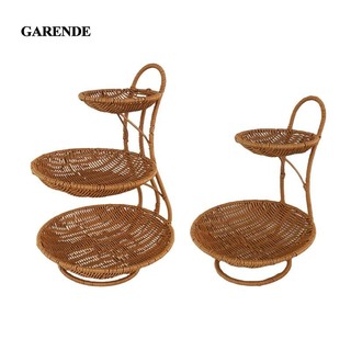 Giỏ rau quả tròn Garende có chân đế giả đa chức năng mây