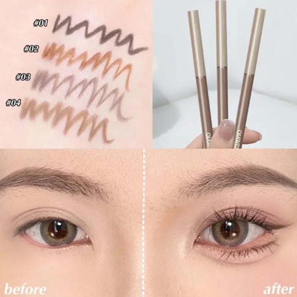 4 Màu Bút Kẻ Mắt Lâu Dài Bút Gel Chống Thấm Nước Matte Eyeiner Dễ Dàng Nâu / Màu Đen / Bút Chì L9w6
