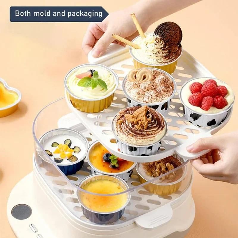 10 Chiếc Nồi Chiên Không Khí Đa Năng Có Thể Tái Sử Dụng Lò Nướng Thực Phẩm Ly Nướng Bánh - Nhôm Lá Pudding Khuôn Cho Nhà Bếp Thương Mại