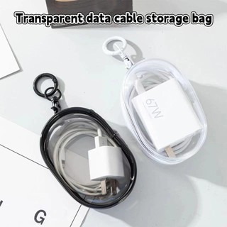 1pc Trong Suốt Di Động Cáp Dữ Liệu Sạc Tai Nghe Túi Bảo Quản Phụ Kiện Lưu Trữ