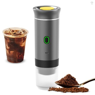Hilivn) Máy pha cà phê di động cho ô tô Du lịch tại nhà Máy pha cà phê điện không dây 3 trong 1 làm việc với viên nang và cà phê xay 15Bar Máy pha cà phê sưởi ấm và pha lạnh Mini với 150m
