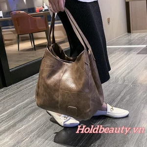 Túi Đeo Vai Nữ Vintage Dung Tích Lớn Túi Tote Mềm Cho Thường Ngày