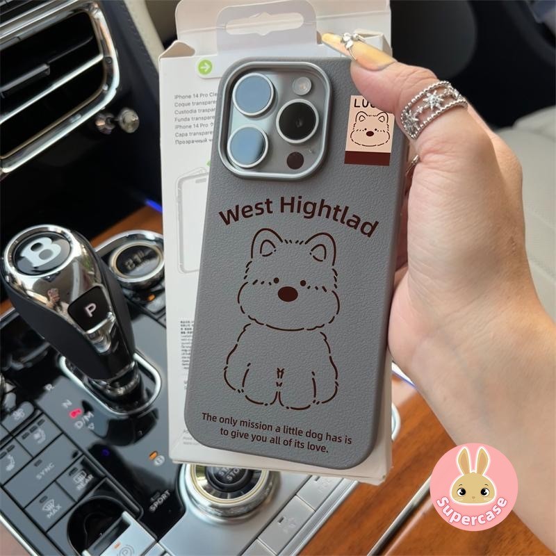 Ốp Điện Thoại Chó Con Dễ Thương Cho Infinix Hot 70 60 Pro Plus 60i 50 Smart 20 10 Note 60 50X 50S 50 Pro Plus 5G 4G Phim Hoạt Hình Mềm Đơn Giản Chống Sốc Tây Nguyên Da PU