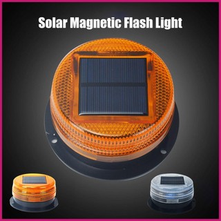 Đèn LED an toàn năng lượng mặt trời cảnh báo dừng, nhấp nháy, đế từ tính mạnh, shopidaevn