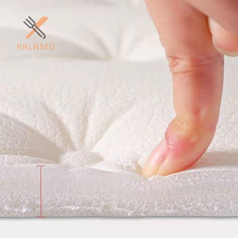Rrlnmd Giấy dán tường xốp chống va chạm Miếng dán đầu giường Túi mềm tự dính Phòng trẻ em 3D Nhãn dán tường ba chiều MỚI