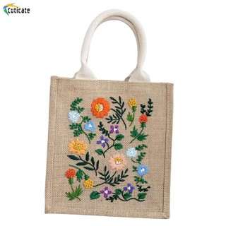 Cuticate DIY Túi Thêu Có Đồ Dùng Cross Stitch Kits Bé Gái Quà Tặng Túi Xách Làm Thủ Công Túi Bảo Quản Thêu Người Lớn