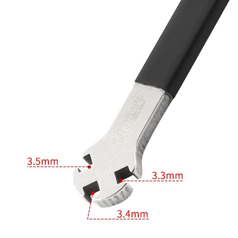 Tmoy Ba Xe Đạp Nói Cờ Lê Cho 3.3 3.4 3.5MM Nói Núm Vú Sửa Chữa Tẩy Xe Đạp Bánh Xe Nói Căng Thẳng Điều Chỉnh Công Cụ TCVN