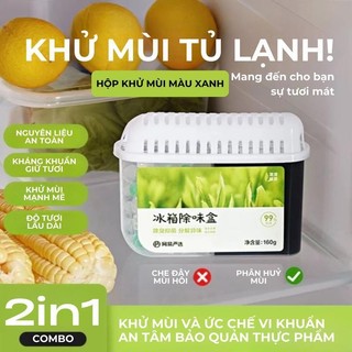 HỘP KHỬ MÙI TỦ LẠNH MÙI HƯƠNG TỰ NHIÊN tránh ám mùi hôi của thức ăn, thịt, trái cây nặng mùi dùng được cho các loại tủ.
